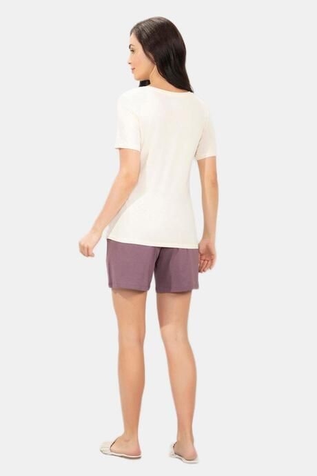 Amante Scoop Neck Sleep Tee - Buttercream Print — image 5